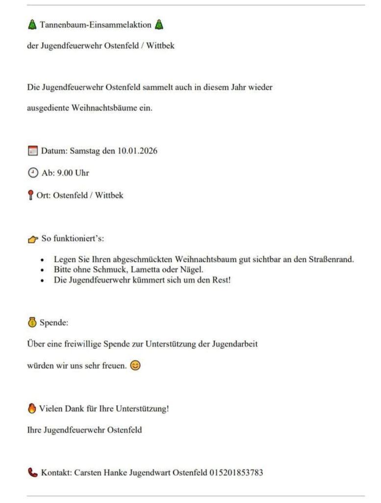 !!! Verschoben auf den 17.01.2026 !!!